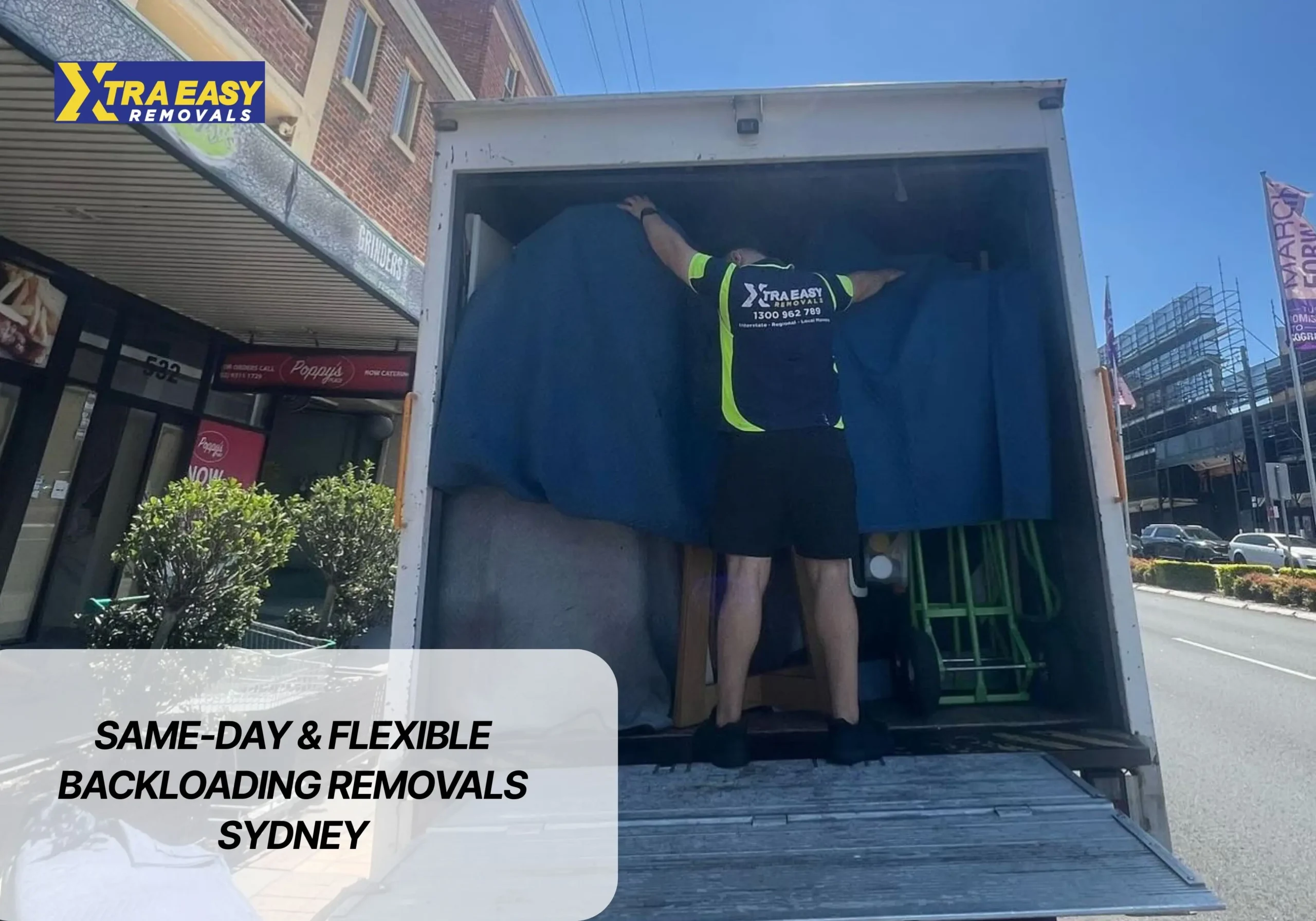 Experienced Xtra Easy removalist Haeden handling a difficult access same-day backloading move with professional care