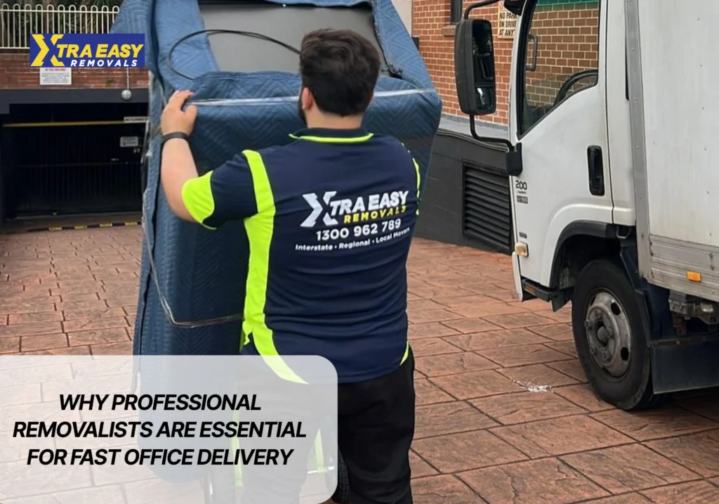 Xtra Easy Removals staff member using proper equipment during professional office removal services Sydney