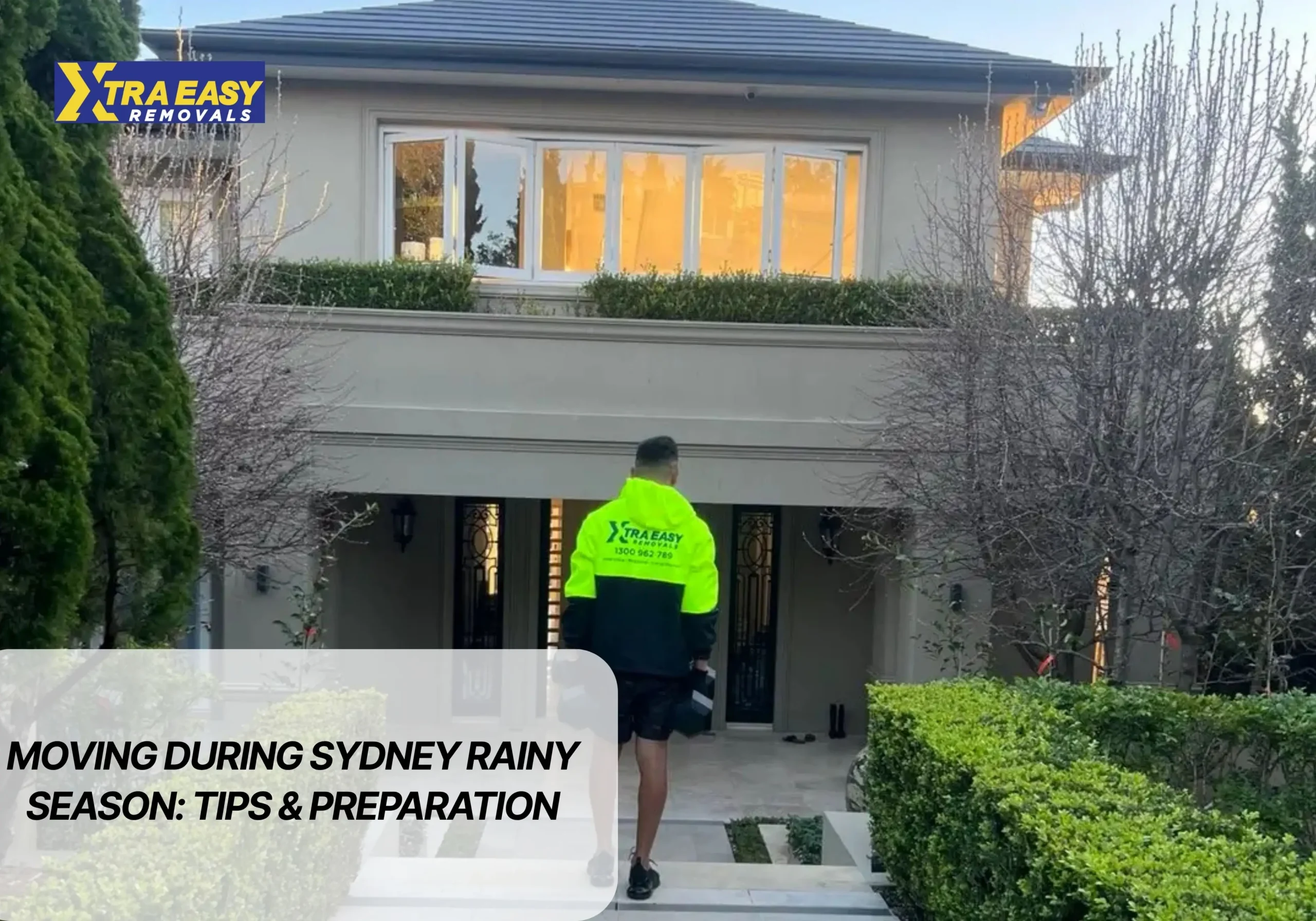 Removalists loading a truck for moving during rainy season Sydney weather this week.